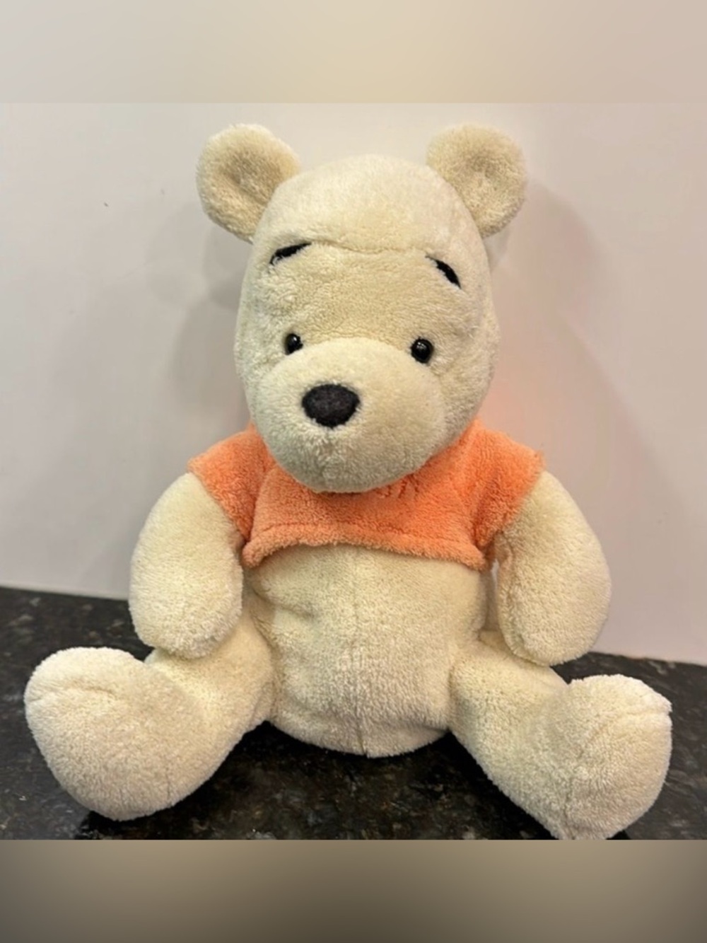 DISNEY - WINNIE THE POOH- Cream & Peach Classic Pooh Bear